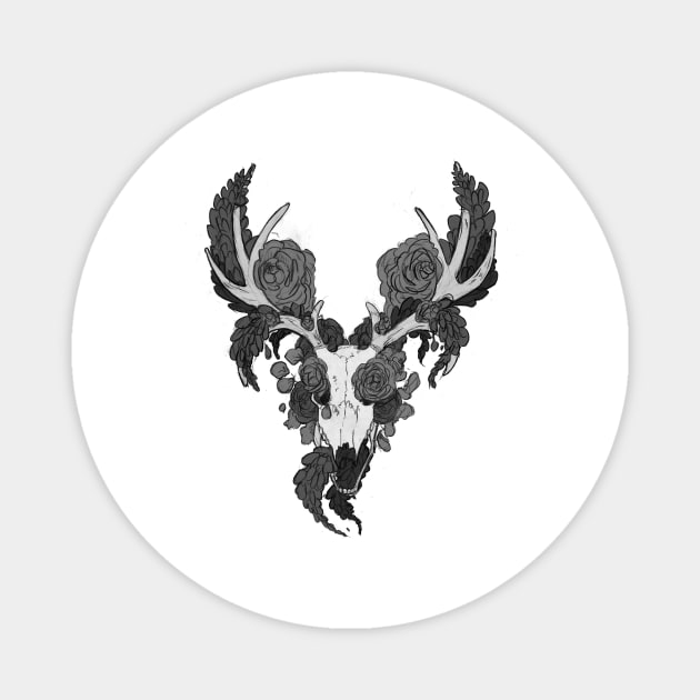 Deer whole Magnet by winterray